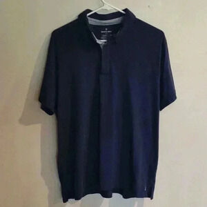Men's Tommy John navy‎ blue short sleeve polo size large